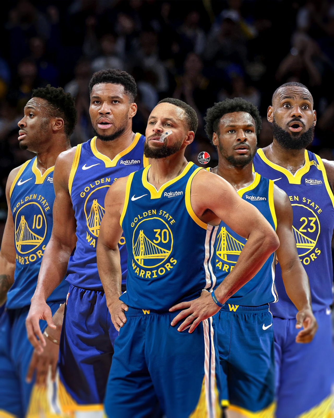 bob半岛体育平台-美媒P图：想象一下詹姆斯父子与字母兄弟在湾区与库里联手